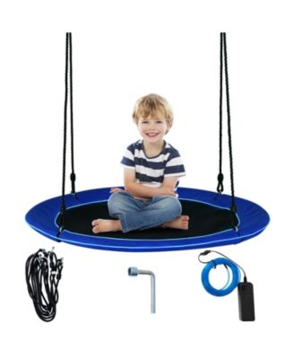 40" Saucer Tree Swing, 660 LBS Capacity, for Kids & Adults, Outdoor Use with LED Lights