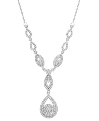 Wrapped in Love - Diamond Double Drop Pendant Necklace in 14k White Gold or 14k Yellow Gold (1-1/2 ct. t.w.)