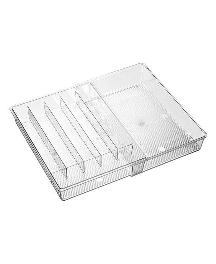 mDesign Expandable InDrawer 6 Section Kitchen Utensil Organizer Tray