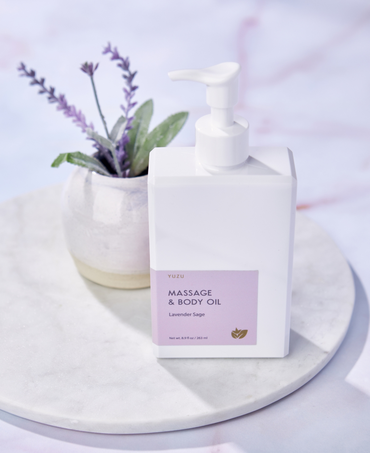 Shop Yuzu Soap Lavender Sage Massage & Body Oil, 8.9 Oz. In No Color
