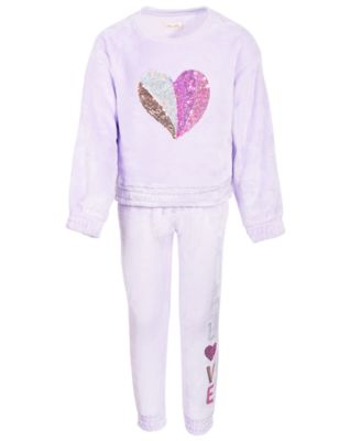 Colette Lilly - Little Girls Cuddle Crewneck & Jogger Pants Set