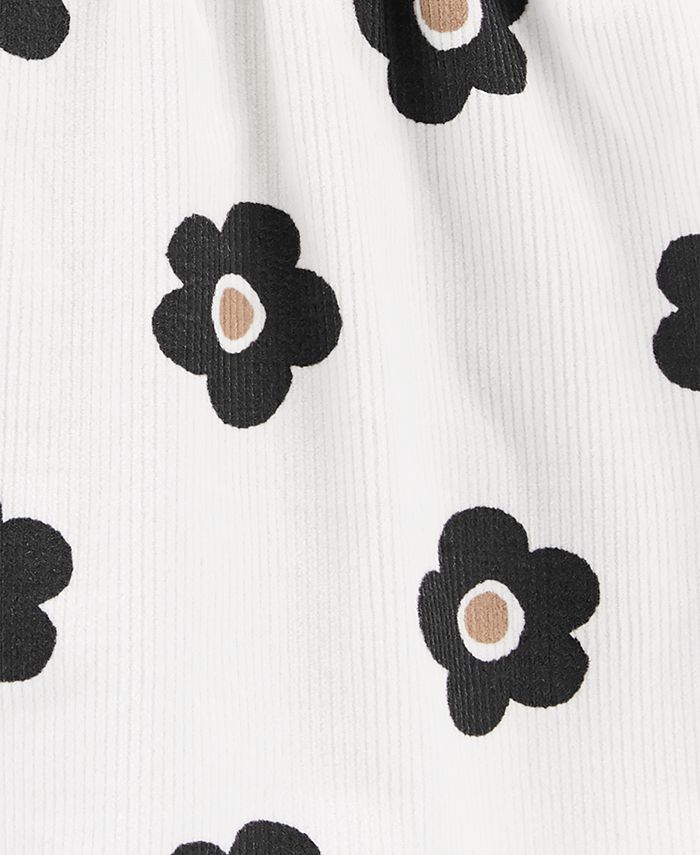 Carter's Baby Girls TShirt, Corduroy Jumper and Footed Tights, 3 Piece