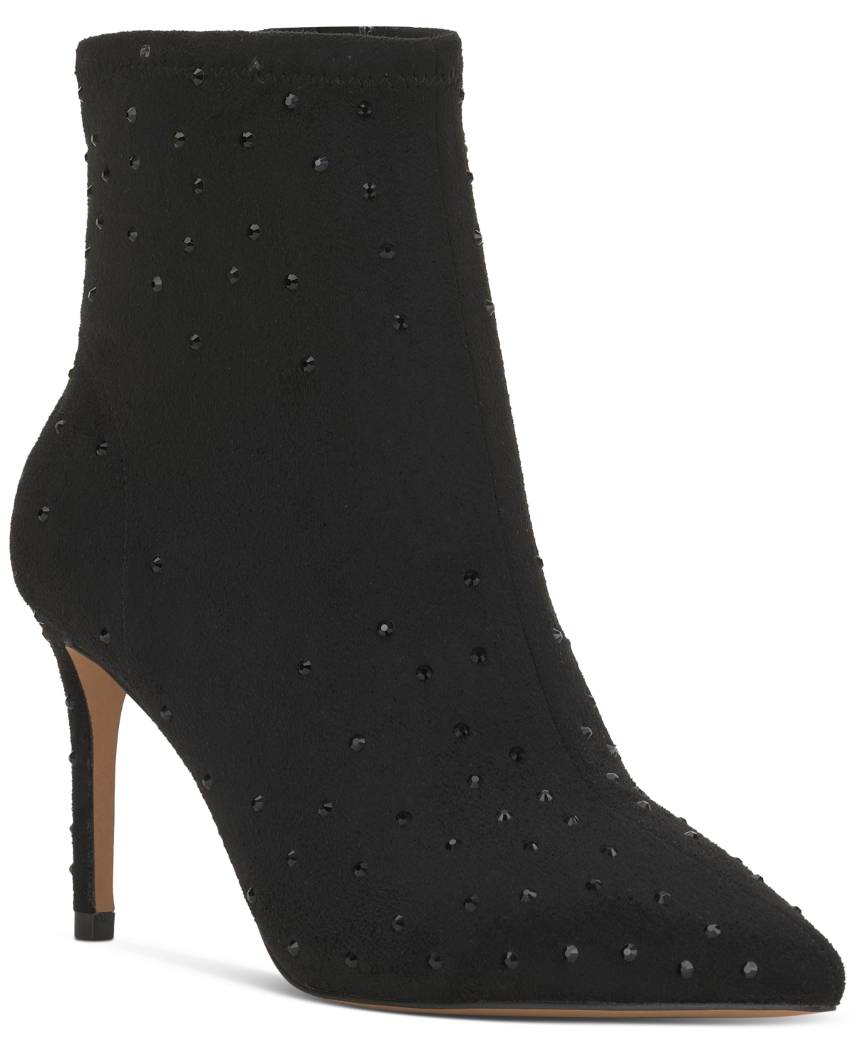 Jessica Simpson Women's Semaja Pointed Toe Ankle Boots In Black Microsuede