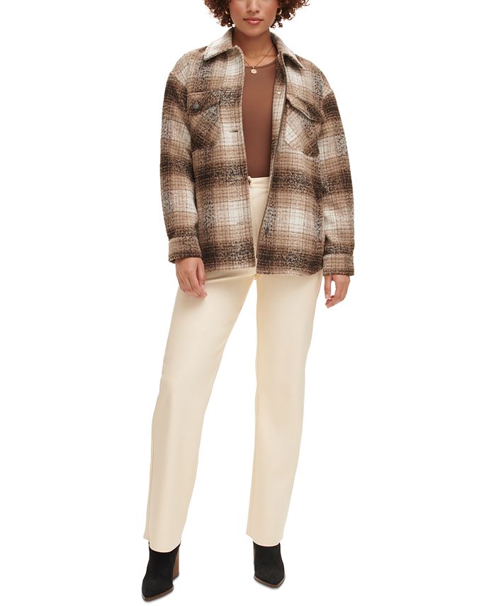 Levi's Women's Plaid Buttoned Zip-Front Shacket - Macy's