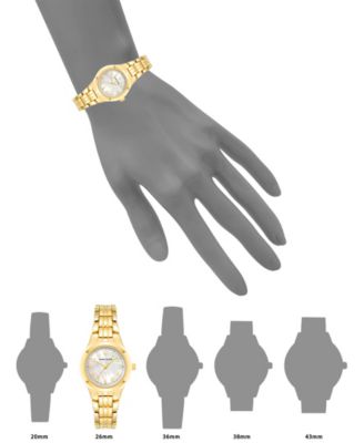 Women's Quartz Gold-Tone Alloy Bracelet Watch, 26mm