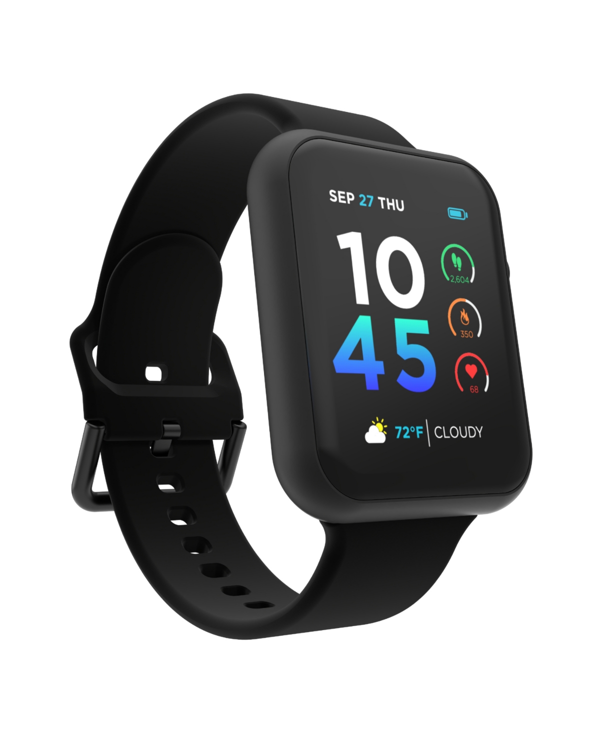 Itouch Air 4 Unisex Black Silicone Strap Smartwatch 46mm