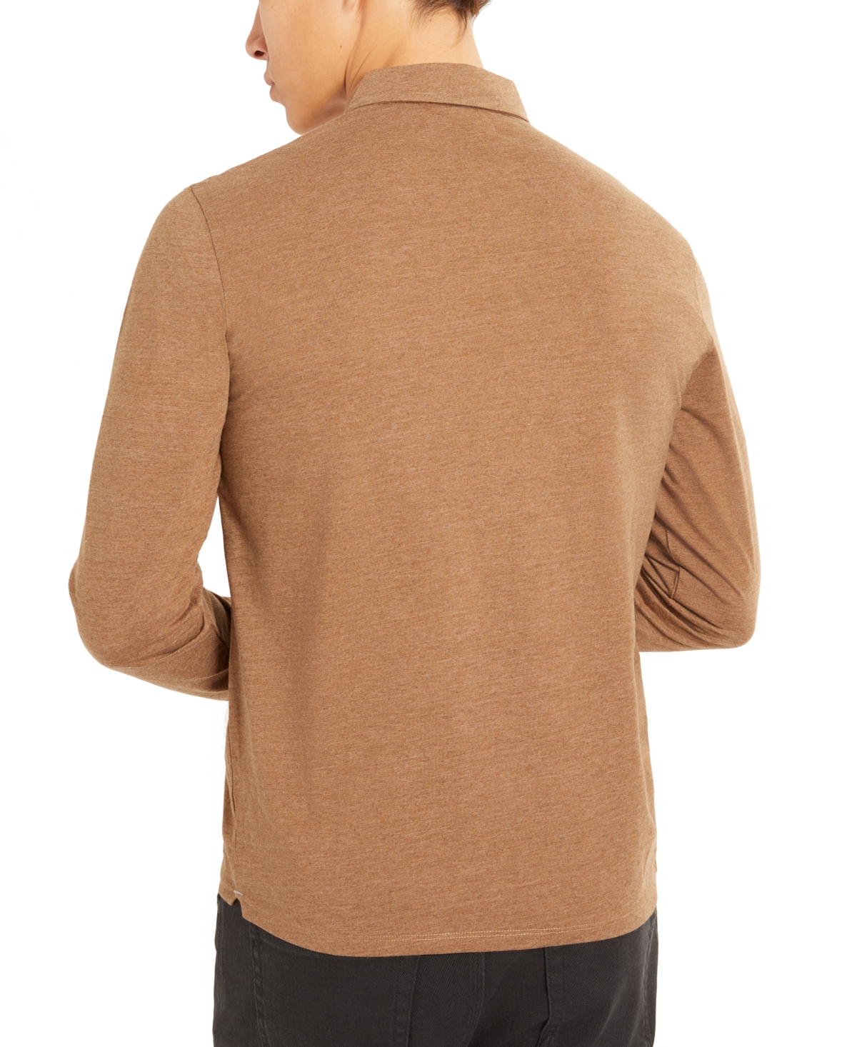 Kenneth Cole Men's Classic Fit Performance Stretch Long Sleeve Polo Shirt
