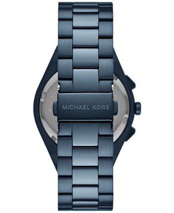 Michael Kors Men's Lennox Chronograph Navy Stainless Steel Watch 40mm -  Macy's