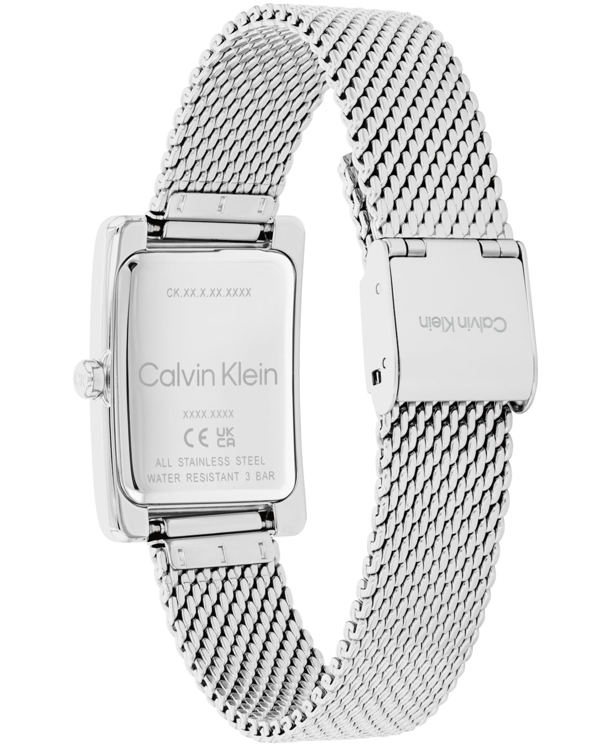 Calvin Klein Women's Two HandStainless Steel Mesh Bracelet Watch 22.5mm - Silver