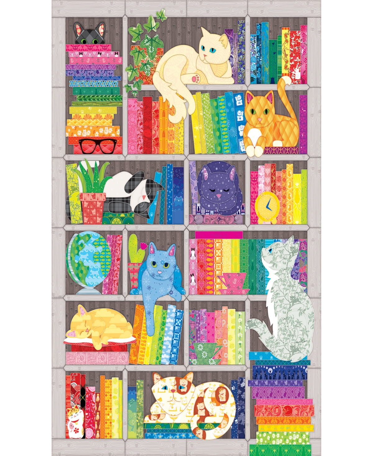 Shop Cobble Hill - Rainbow Cat Quilt Puzzle In Multi