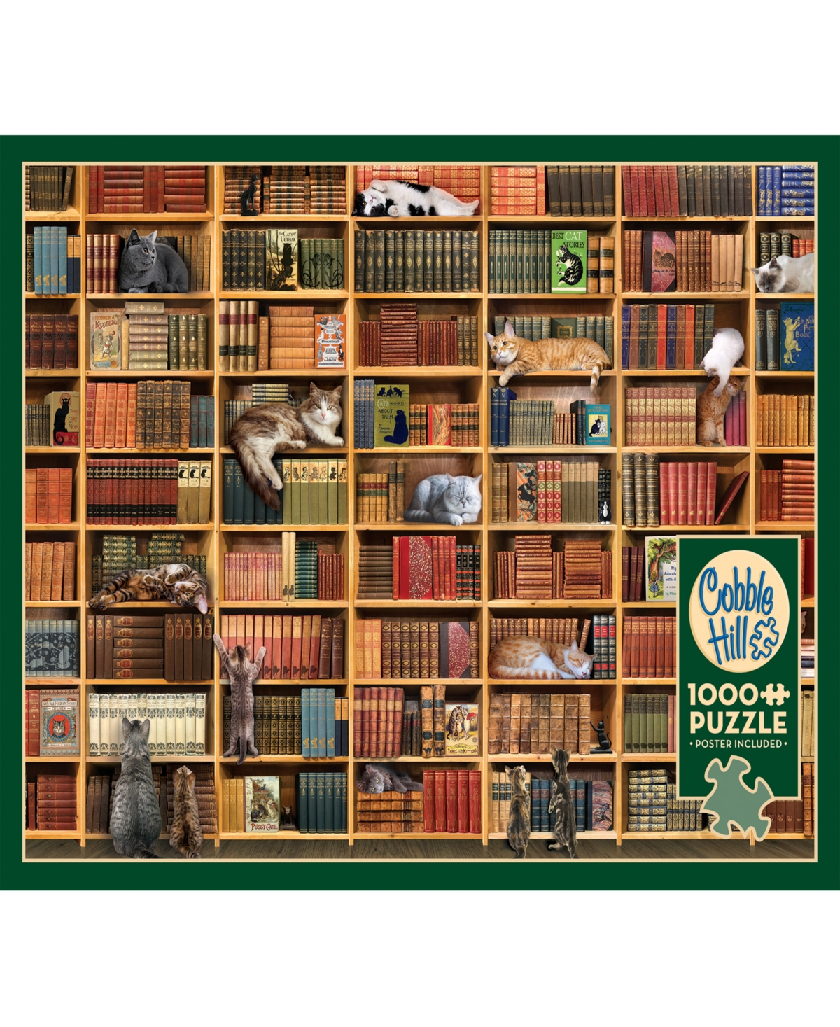 Shop Cobble Hill - The Cat Library Puzzle In Multi