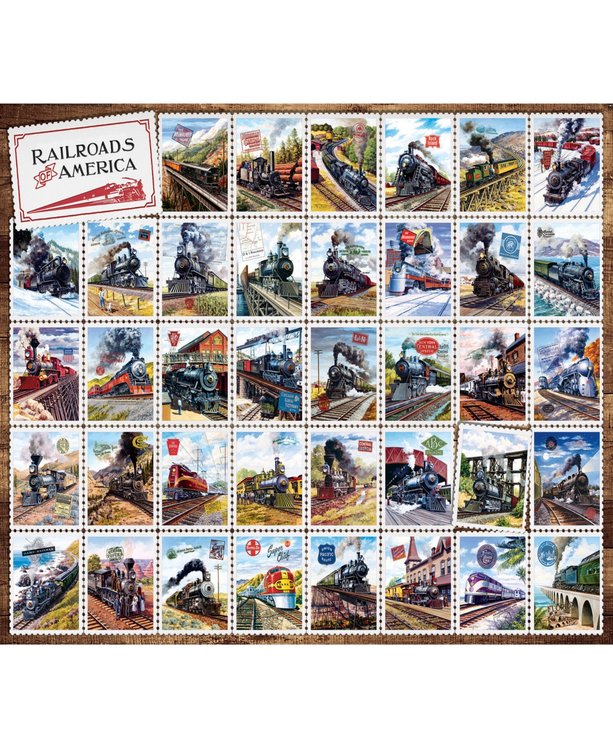 Shop Cobble Hill - Railroads Of America Puzzle In Multi