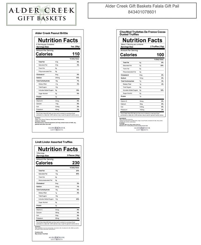 Alder Creek Gift Baskets Holiday Falala Gift Pail, 7 Piece Macy's