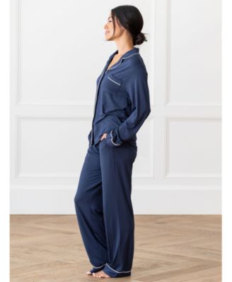 Women's Long Sleeve Stretch-Knit Viscose from Bamboo Pajama Set