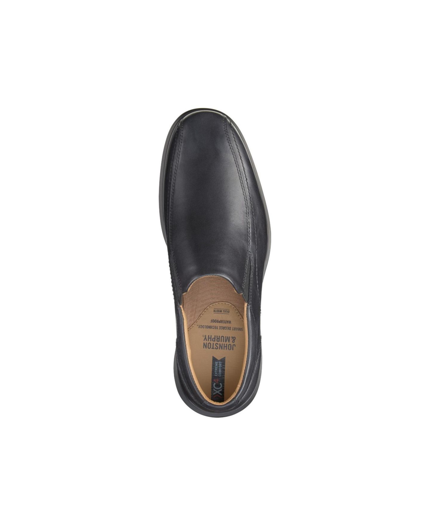 Мужские туфли Johnston & Murphy Xc4 Stanton 2.0 Runoff Waterproof Leather Slip-On, цвет: Чёрный кожаный — фото 4