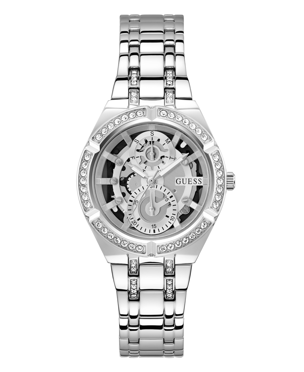 Guess Women's Multi-function Silver-tone Stainless Steel Watch 36mm