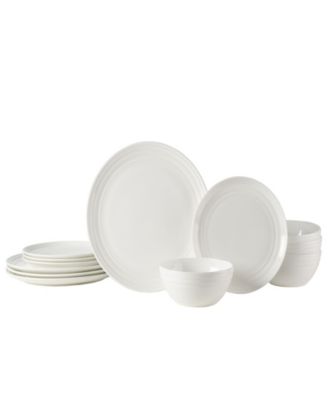 Mikasa Kamryn Vegan Bone Chip Resistant 12 Piece Dinnerware Set Service for 4 Macy s