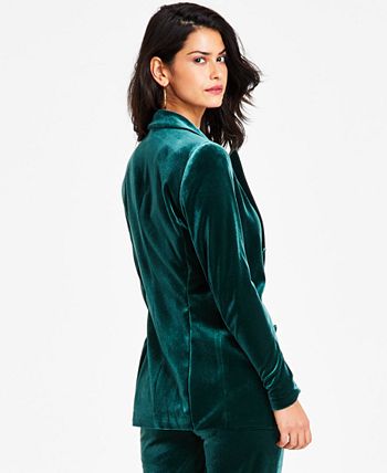 Womens velvet blazer at macy's best sale