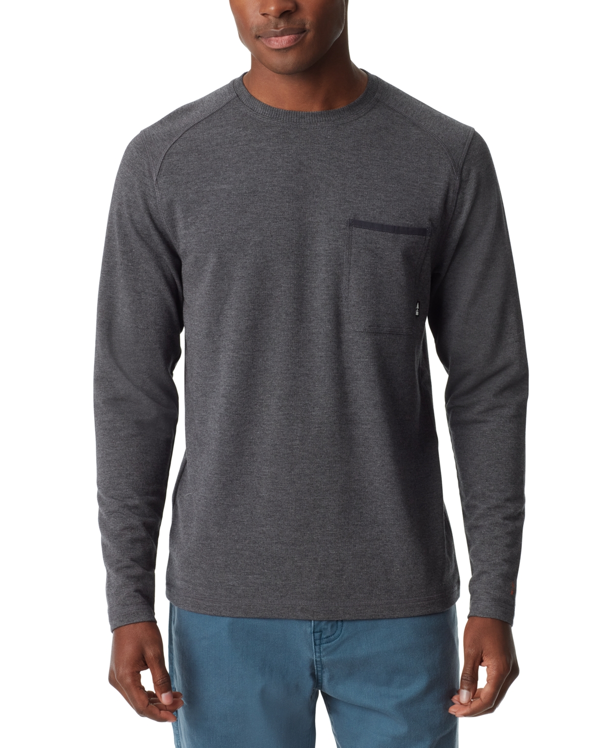 Men's Long-Sleeve Ribbed T-Shirt - Quarry