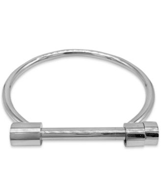 14k Gold-Plated Screw Closure Bangle Bracelet