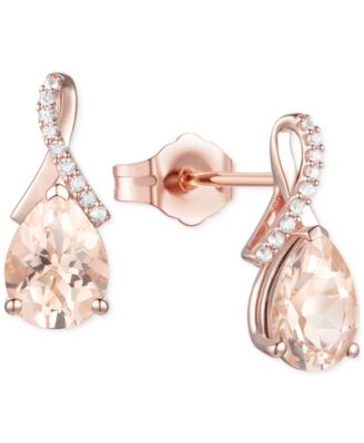 Amethyst (1-7/8 ct. t.w.) & Lab-Grown White Sapphire (1/10 ct. t.w.) Pear Swirl Stud Earrings in 14k Gold-Plated Sterling Silver (Also in Additional Gemstones)