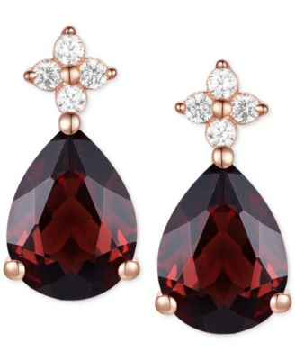 Morganite (1-3/4 ct. t.w.) & Lab-Grown White Sapphire (1/8 ct. t.w.) Pear Stud Earrings in 14k Gold-Plated Sterling Silver (Also in Additional Gemstones)