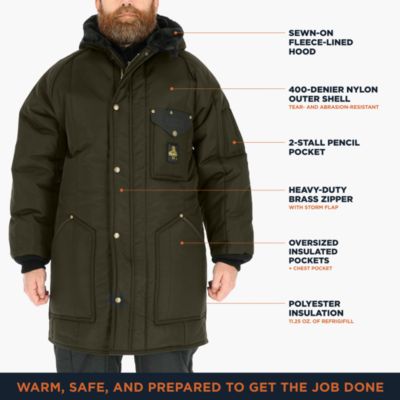 Men's Iron-Tuff Ice Parka Insulated Winter Jacket, -50degree(s)F Comfort Rating, Water-Resistant and Windproof