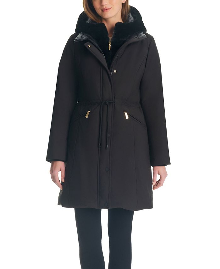 Kate spade black puffer sale coat