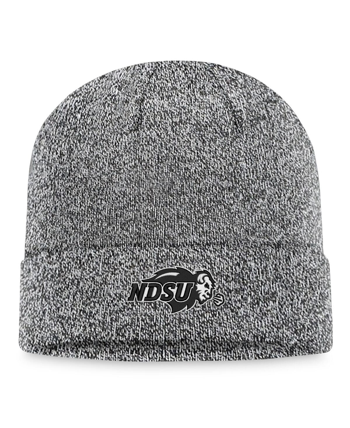 Top Of The World Men's  Heather Black Ndsu Bison Cuffed Knit Hat