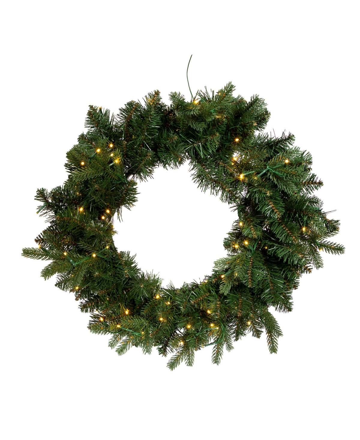 Kurt Adler 24" Pre-lit Warm Led Noble Fir Wreath In Green