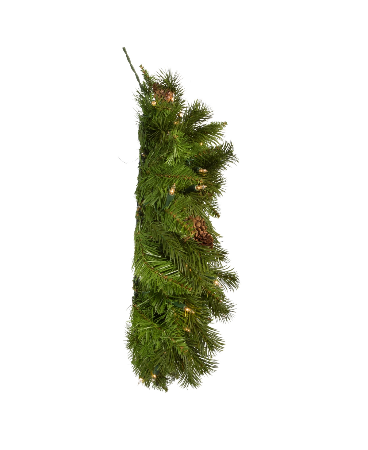 Kurt Adler Pre-Lit Clear Incandescent Pinecone Wreath