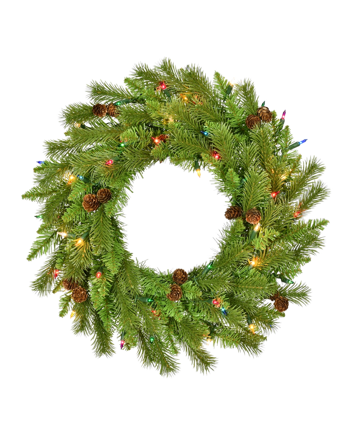 Kurt Adler Pre-Lit Incandescent Pinecone Wreath