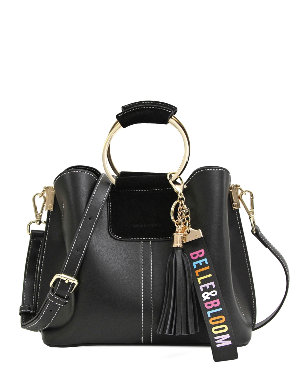 Women Twilight Leather Cross Body Bag - Black