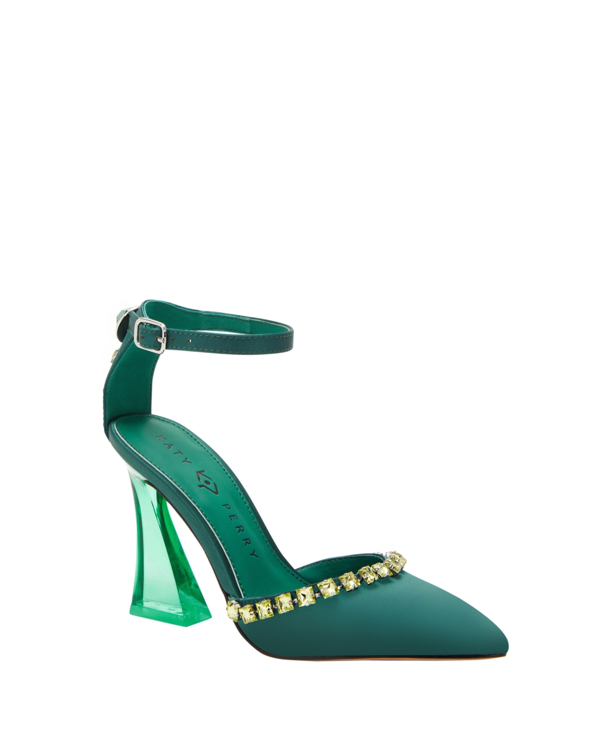 Shop Katy Perry Women's The Lookerr Closed Toe Lucite Heel Pumps In Serene Green