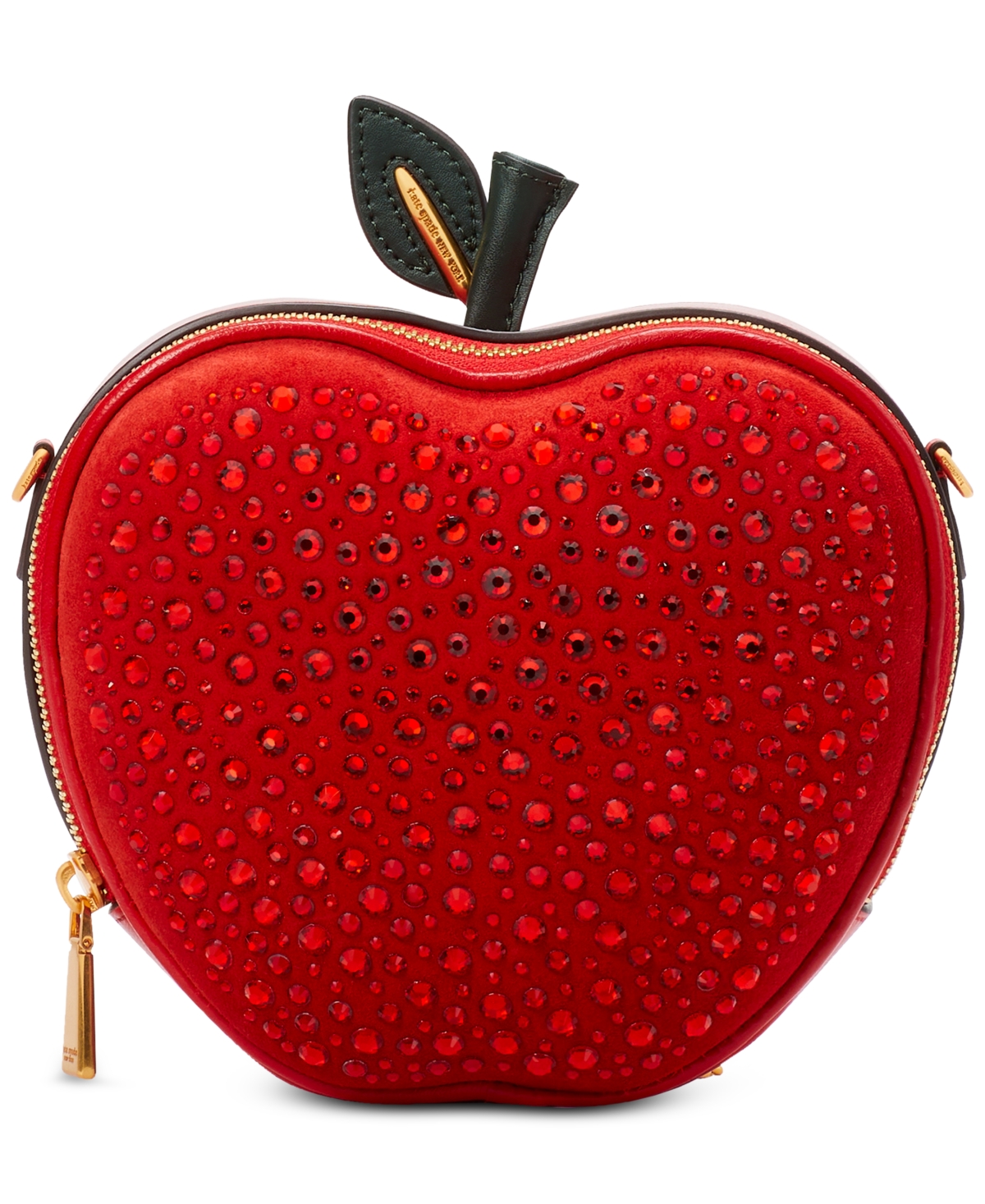 Shop Kate Spade Big Apple Embellished Smooth Leather Crossbody In Poppy Field