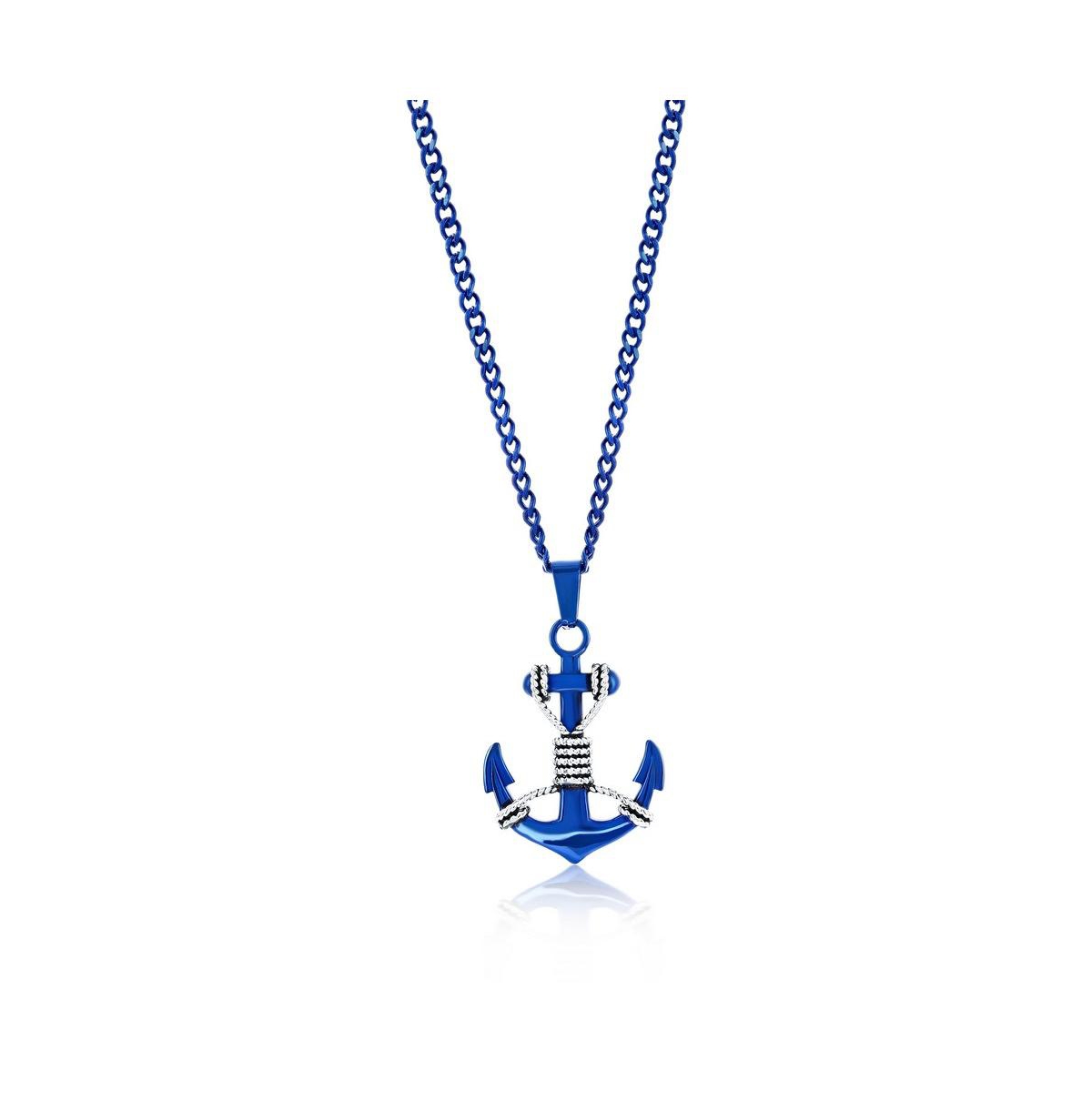 Stainless Steel Anchor Necklace - Silver