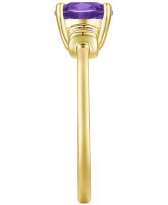 Amethyst (1-1/3 ct. t.w.) & Lab-Grown White Sapphire (1/10 ct. t.w.) in 14k Gold-Plated Sterling Silver (Also in Additional Gemstones)