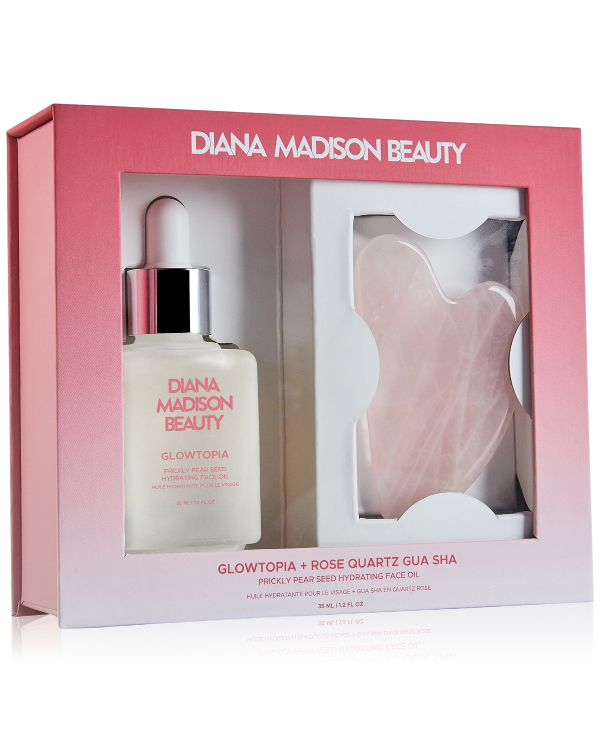 Diana Madison Beauty Glowtopia + Rose Quartz Gua Sha Gift Set ($69 Value) In No Color