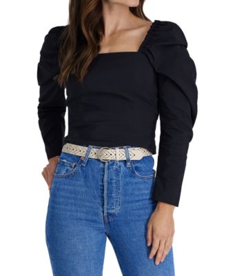 Women's Studded Fully Adjustable Perforated Leather Belt