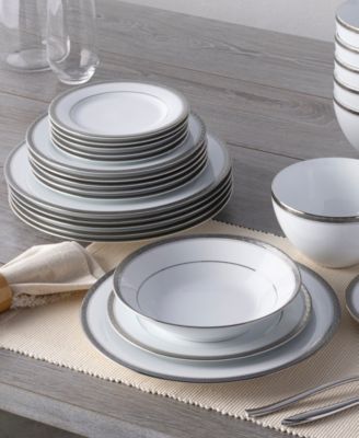 Charlotta Platinum 30-Piece Dinnerware Set, Service For 6