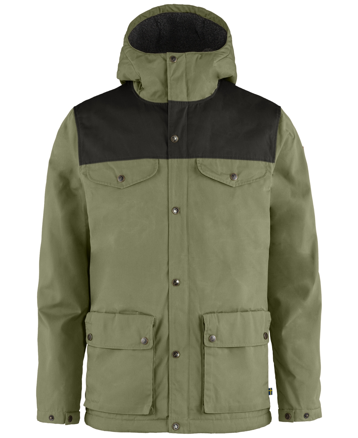 Men's Greenland Water-Resistant Hooded Jacket - Green-dark Grey