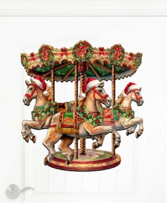 Christmas Carousel Christmas Wooden Wall Decor Door Decor G. DeBrekht