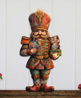 Clara and Nutcracker Prince Christmas Door Hanger Wooden Door Decor G. DeBrekht