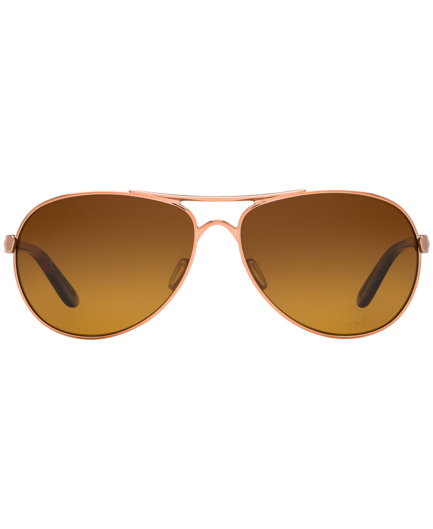Женские солнцезащитные очки Oakley Feedback Polarized Sunglasses, OO4079, цвет: Золотой розовый / Коричневый градиентный — фото 2