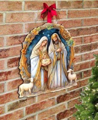 Nostalgic Nativity Scene Christmas Wooden Wall Decor Door Decor G. DeBrekht