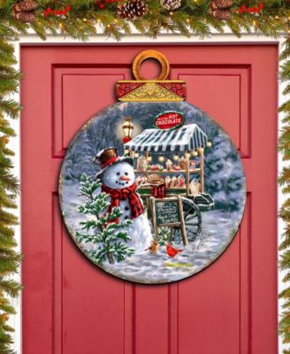 Hot Chocolate Stand Christmas Door Decor Wooden Wall Decor D. Gelsinger
