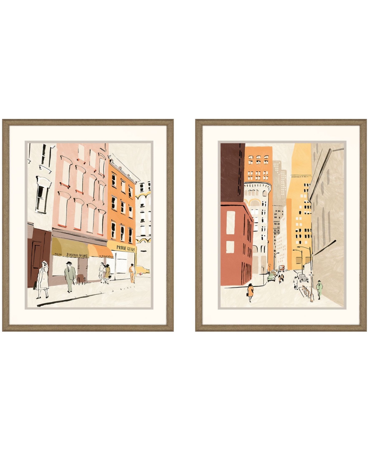 Paragon Picture Gallery Travel Framed Art, Set Of 2 In Orange