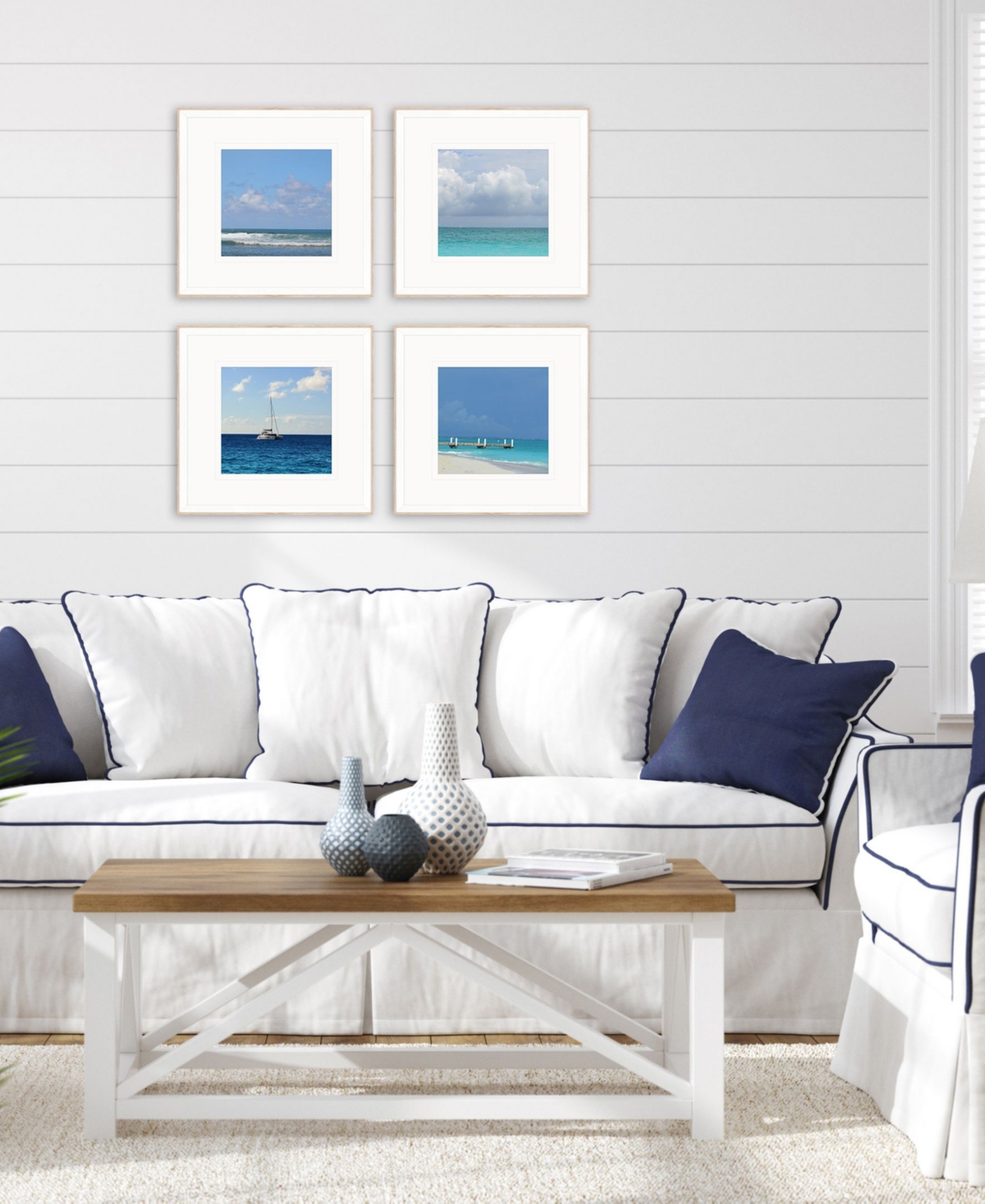 Paragon Picture Gallery Ocean Adventures I Framed Art, Set Of 4 In Blue
