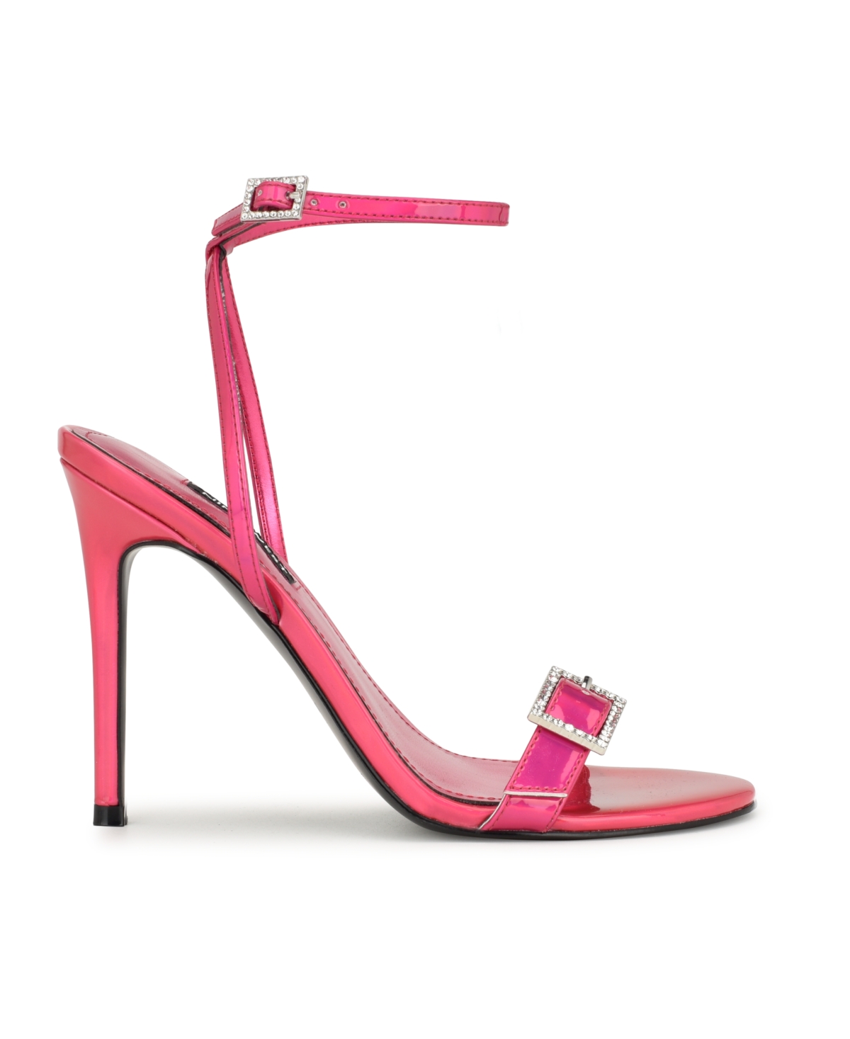 Nine West Women's Moras Stiletto Round Toe Dress Sandals - Pink Patent- Manmade