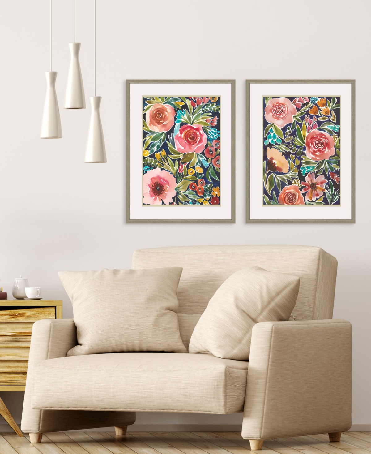 Shop Paragon Picture Gallery Flower Patch Framed Art, Set Of 2 In Multi